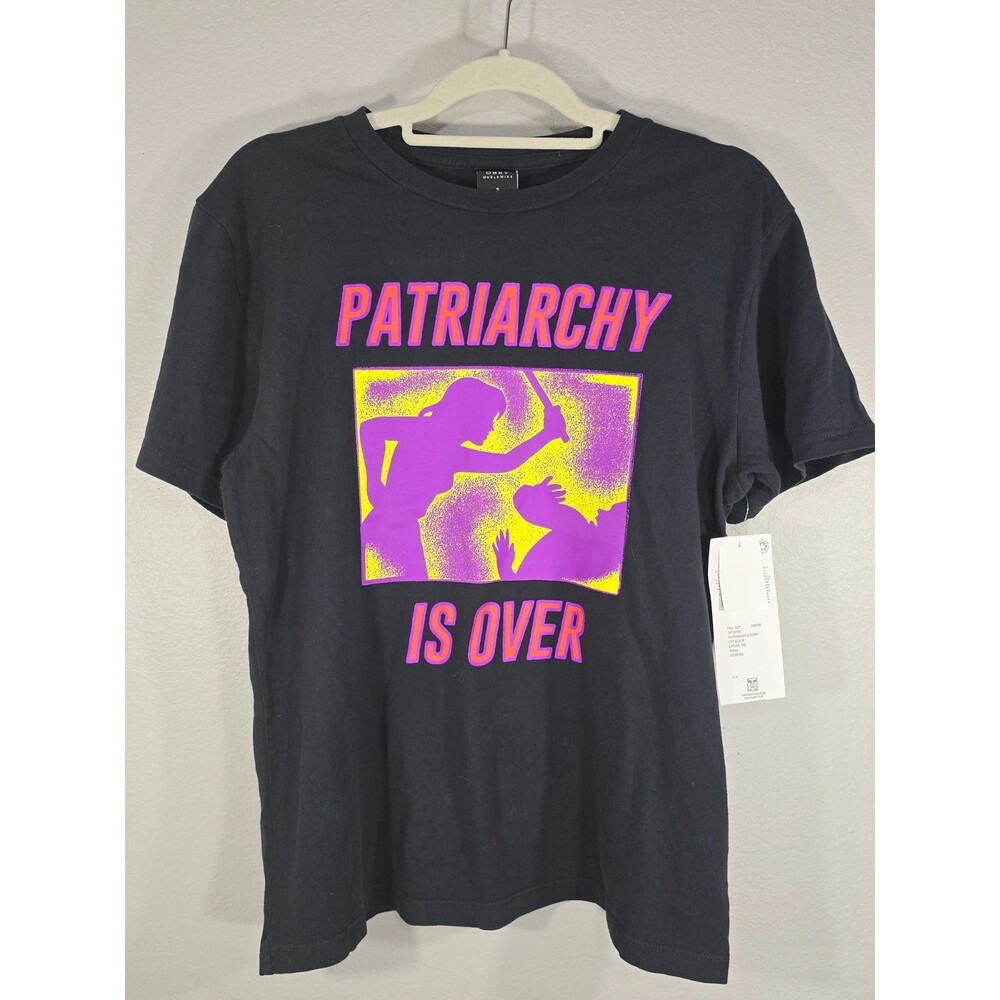 OBEY Women's S/S T-Shirt PATRIARCHY IS OVER black Small NWT graphic tee AD